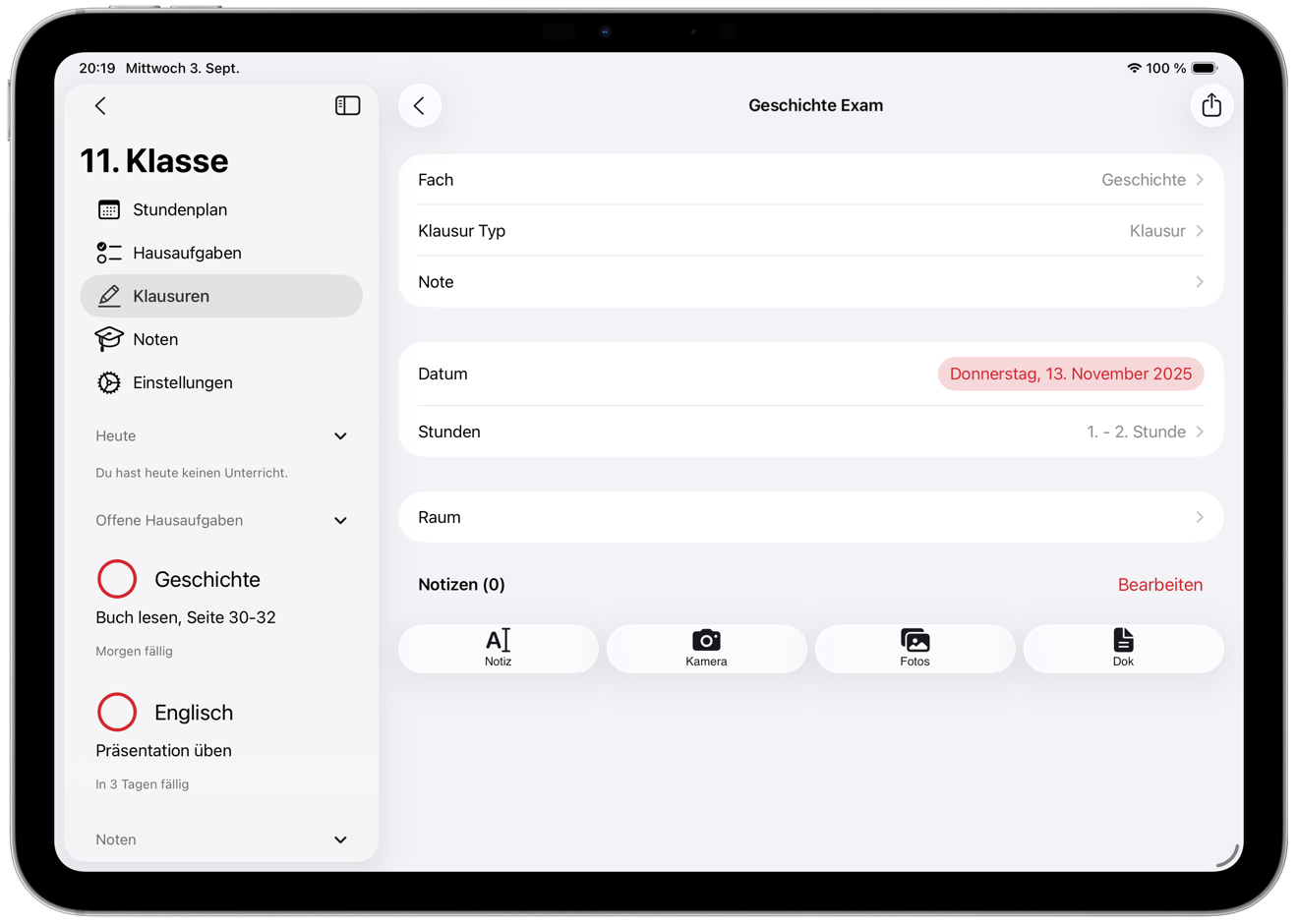iPad Timeline Screenshot (Hellmodus)